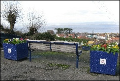 Flower tubs at top of Beach Hill
